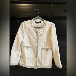 Zara Chanel style Blazer white medium